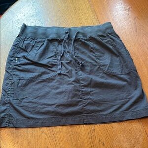 Gray Tie Front Skirt